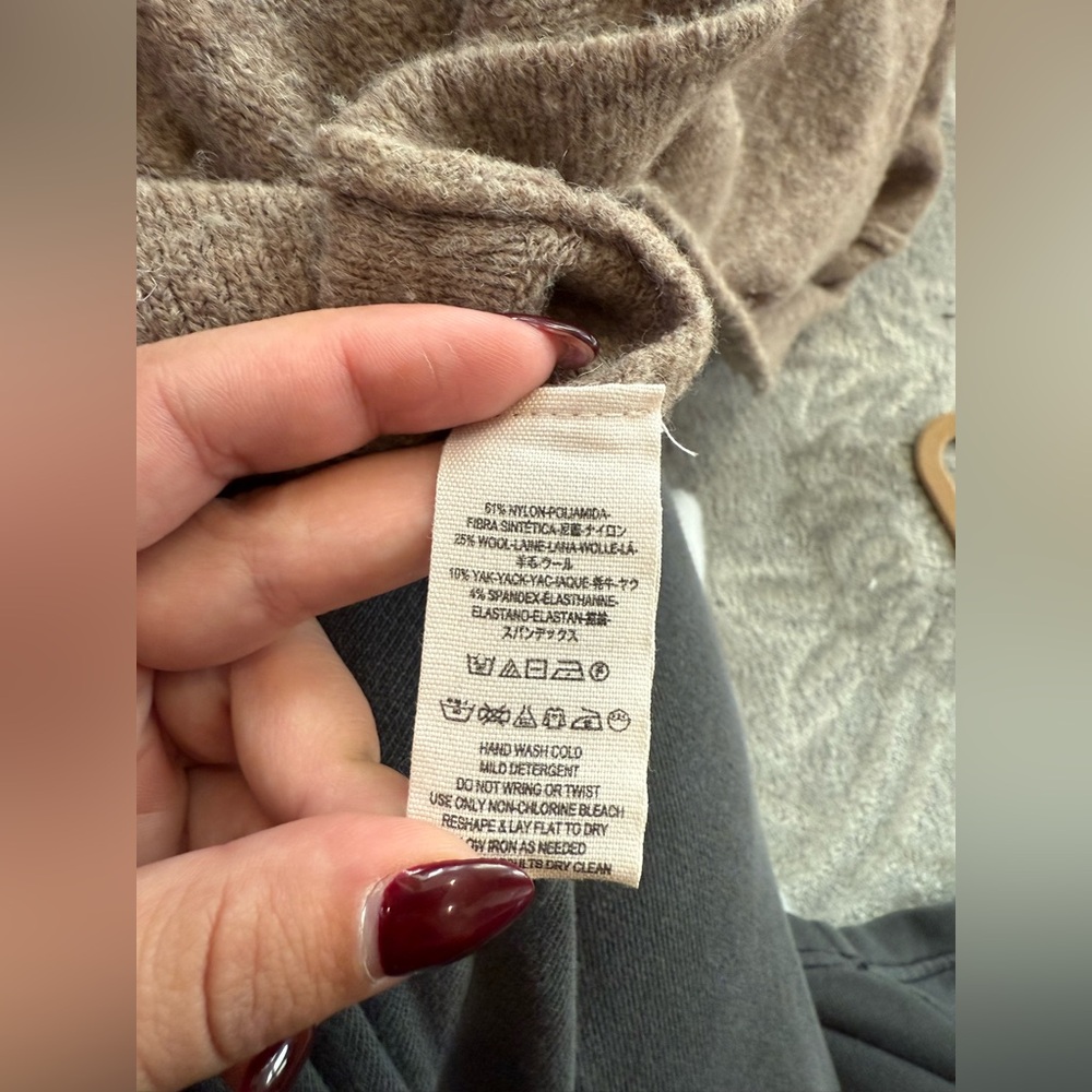 Free People Taupe V-Neck Sweater - Picture 4 of 4